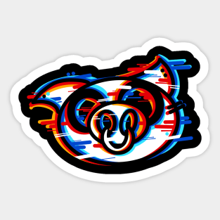 Glitch Piggy Sticker